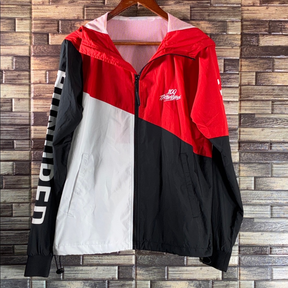 EUC Mens XS 100 Thieves Tri-color Zip Windbreaker